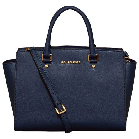 michael kors selma navy small tote bag|Michael Kors selma medium satchel.